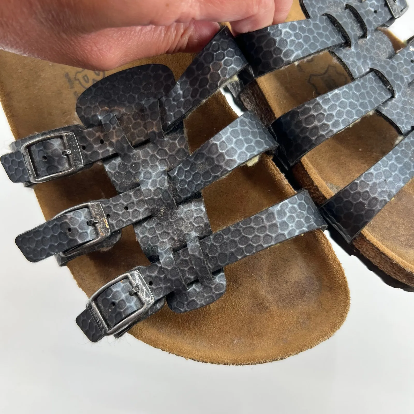 Birkenstock Birki's XENIA SOFT Tam Strappy Flor Sandals slides EUR 41 US 10 - Image 3