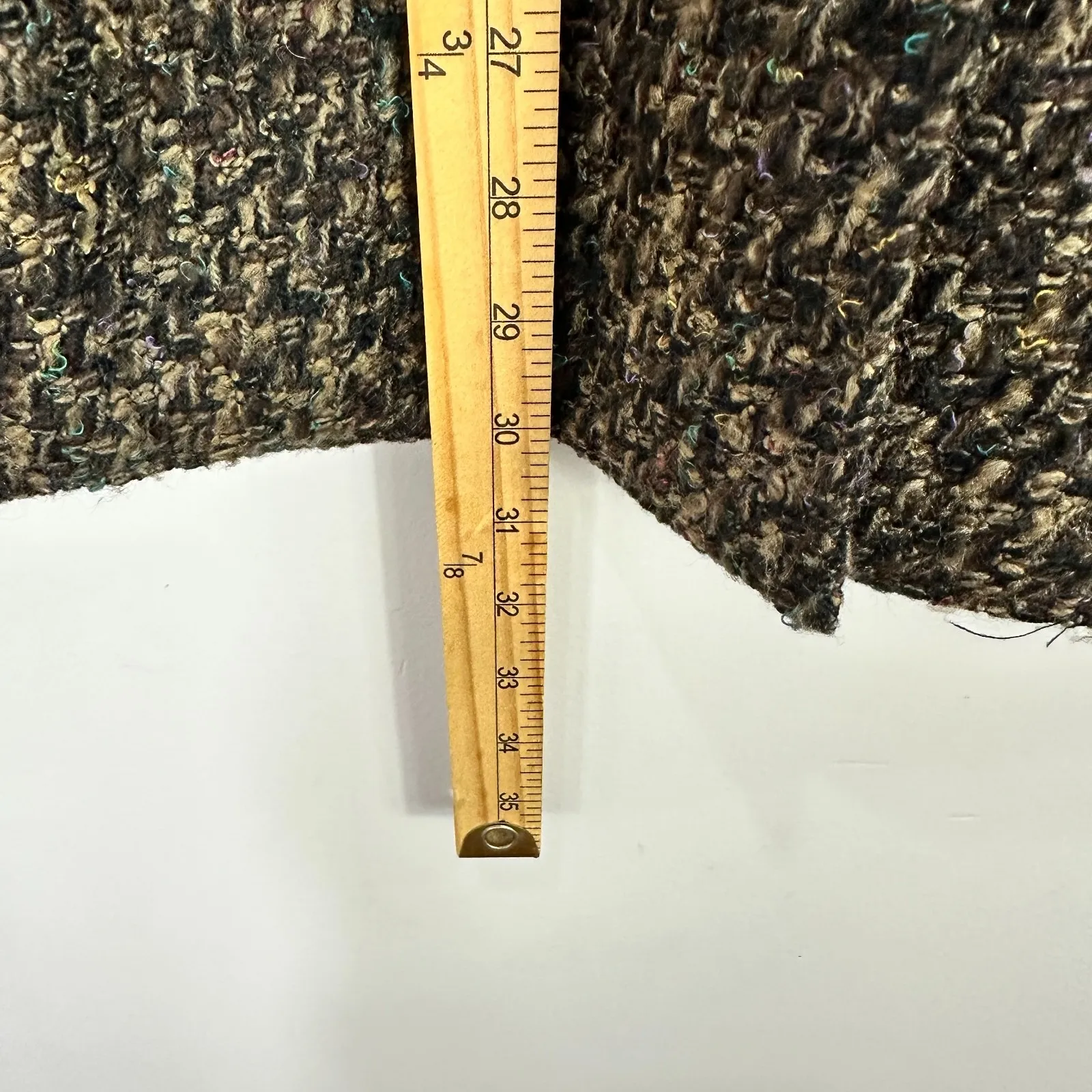 CGNY Blazer Womens 8 Brown Tweed Single Button Vtg USA Mohair‎ Old Money Luxury - Image 6