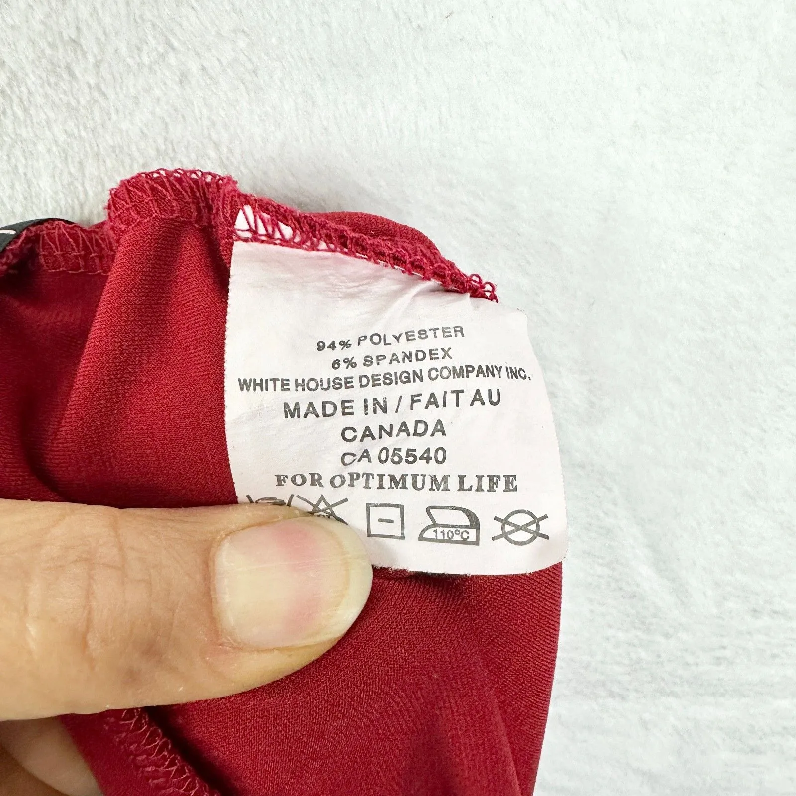 Sympli Wide Leg Pull On Pants Size 10 Red Slinky Travel Stretch Lagenlook Casual - Image 4