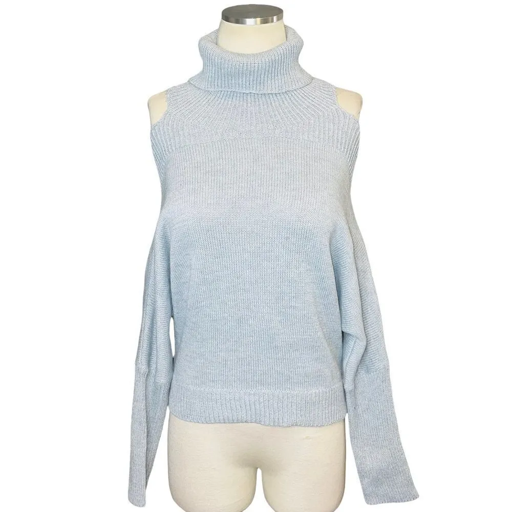 Lovers and Friends Anisa Turtleneck Sweater in Heather Grey XSmall New Knit Top - Image 4