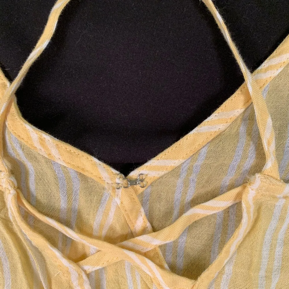 American Eagle yellow striped v-neck tank top - Image 4