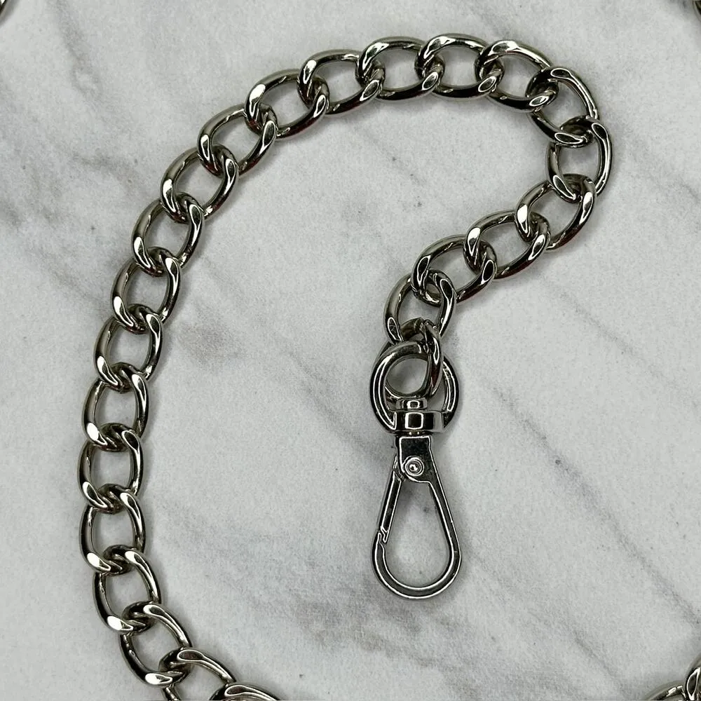 Silver Tone Chain Link Purse Handbag Bag Replacement Strap - Image 13