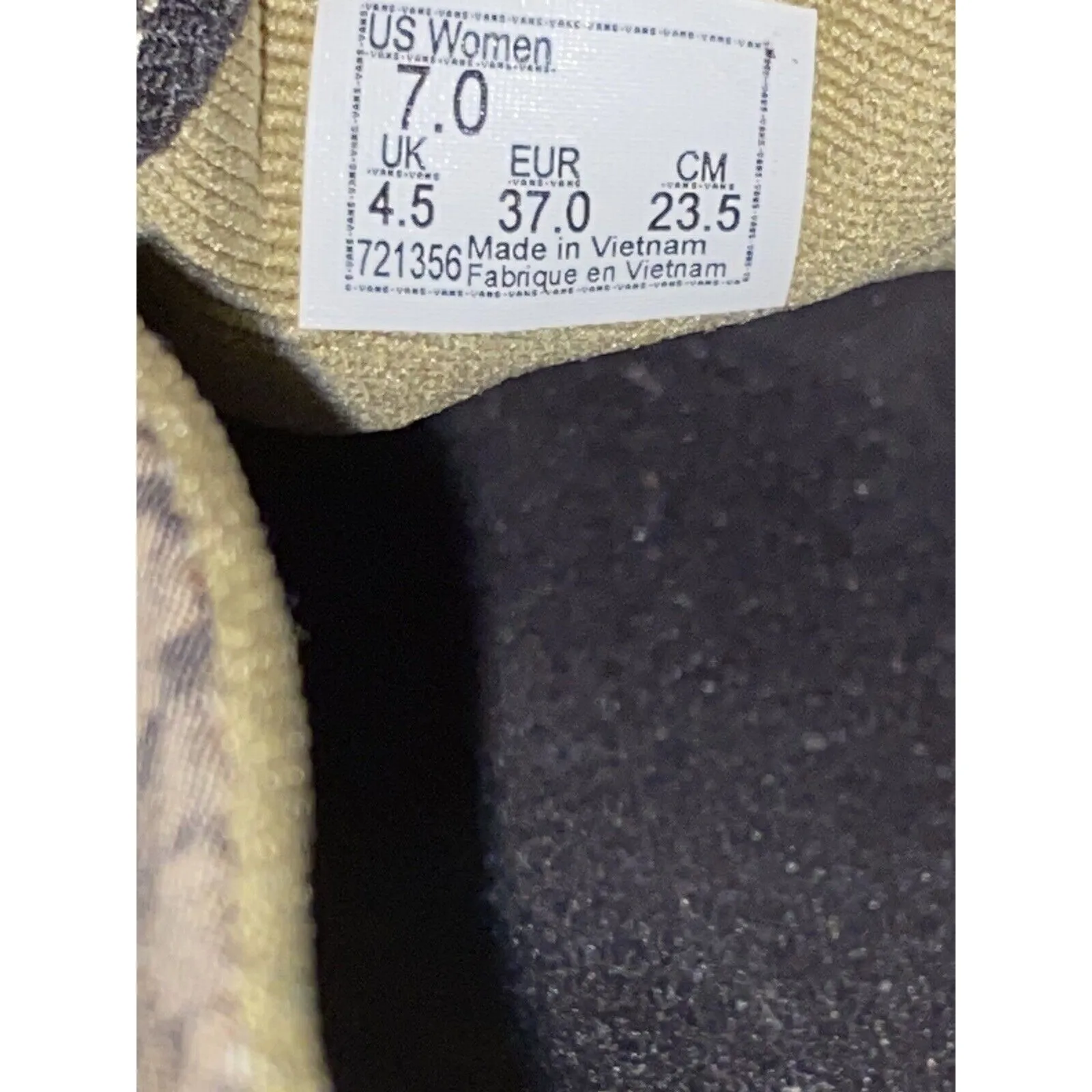 Vans Asher Slip On Women's Sz 7 Shoes Sneakers Casual Canvas Snake Print Kelp - Image 11