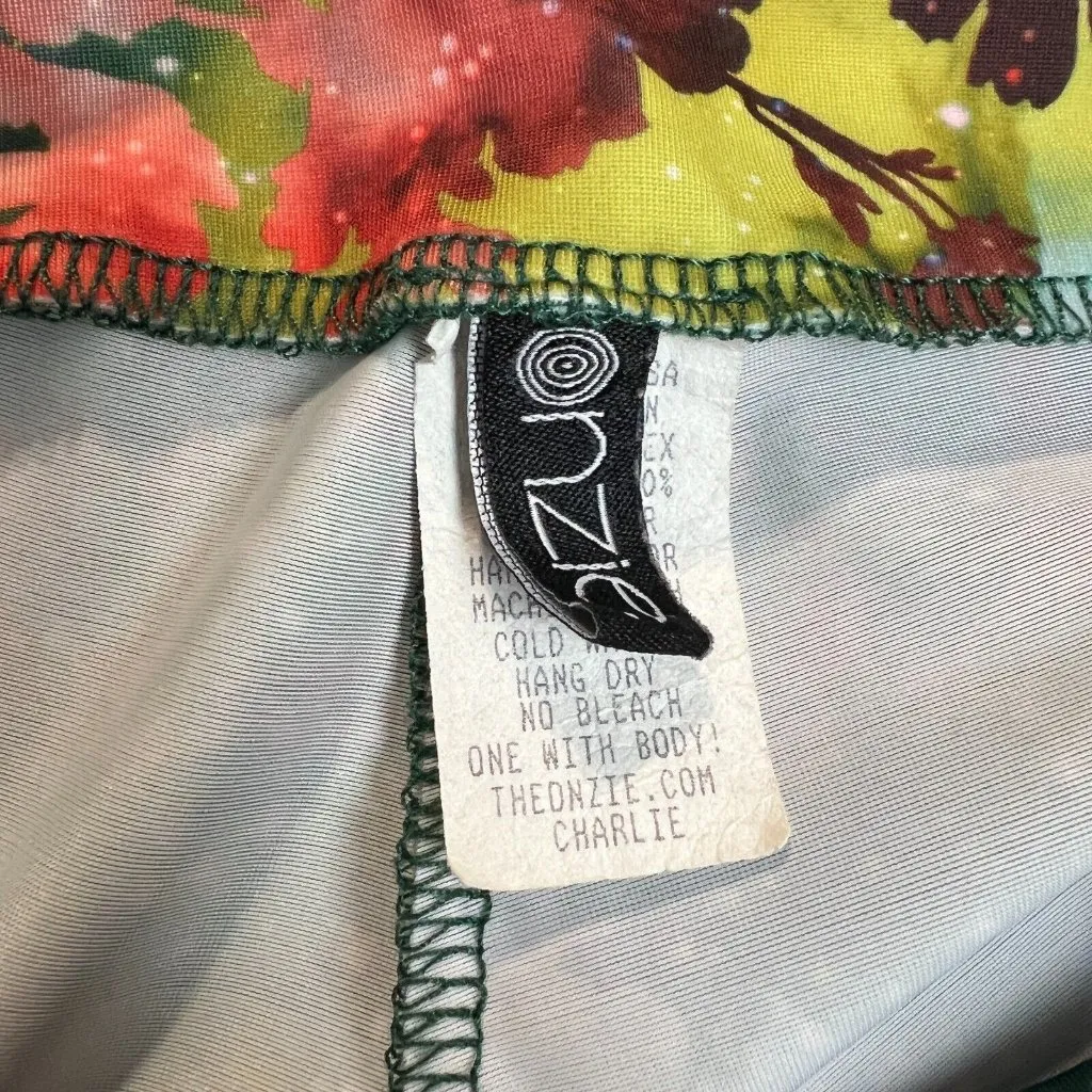 Onzie Leggings‎ Womens Medium Large Charlie Colorful Floral Nature Galaxy Print - Image 8
