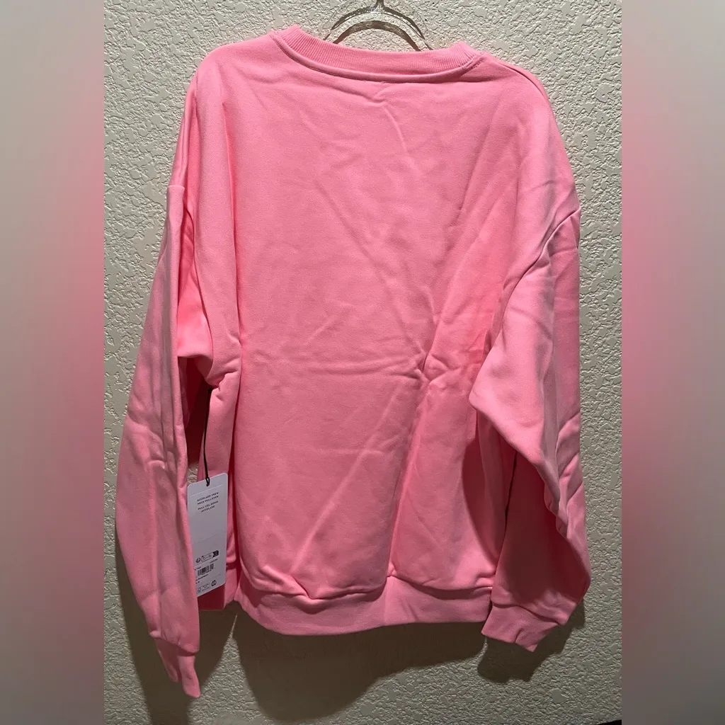 ALO Yoga NWT Accolade Crew Neck Pullover Neon Bubblegum Size L SOLD OUT COLOR - Image 6