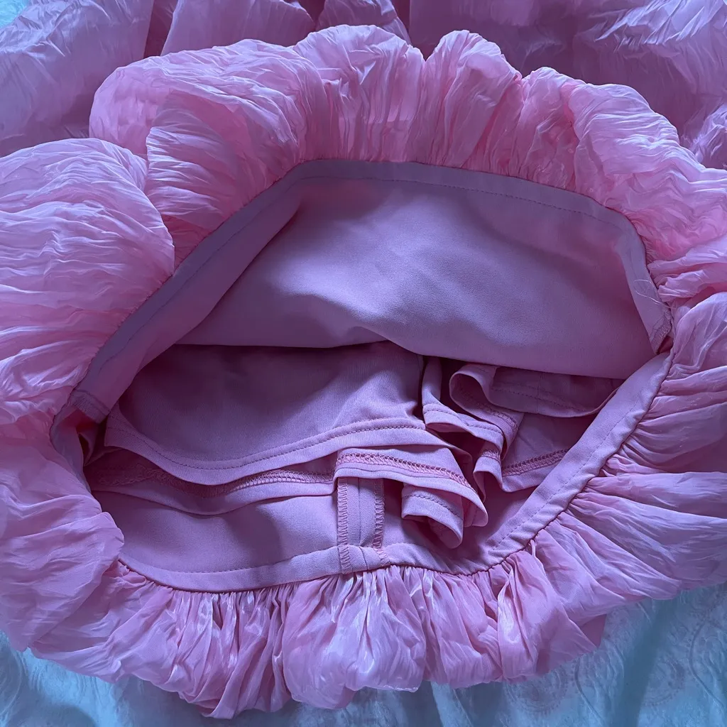 Zara Pink puffy Skirt - Image 7