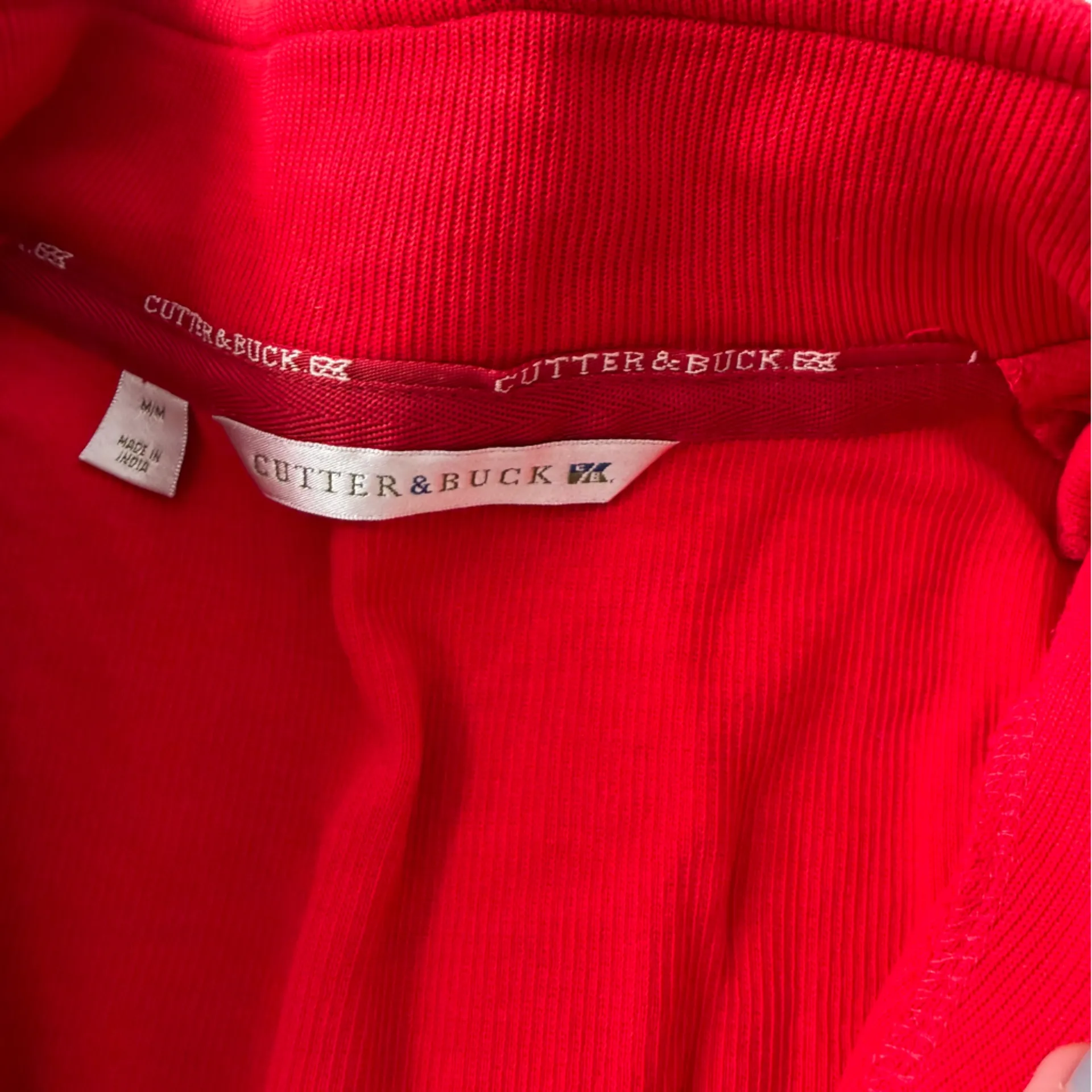 Cutter and buck red zip up sweater size medium - Image 3