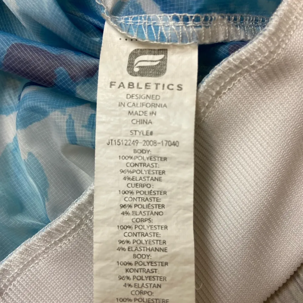 Fabletics Blue Floral Print Atlanta Jacket. Size Medium. EUC - Image 8