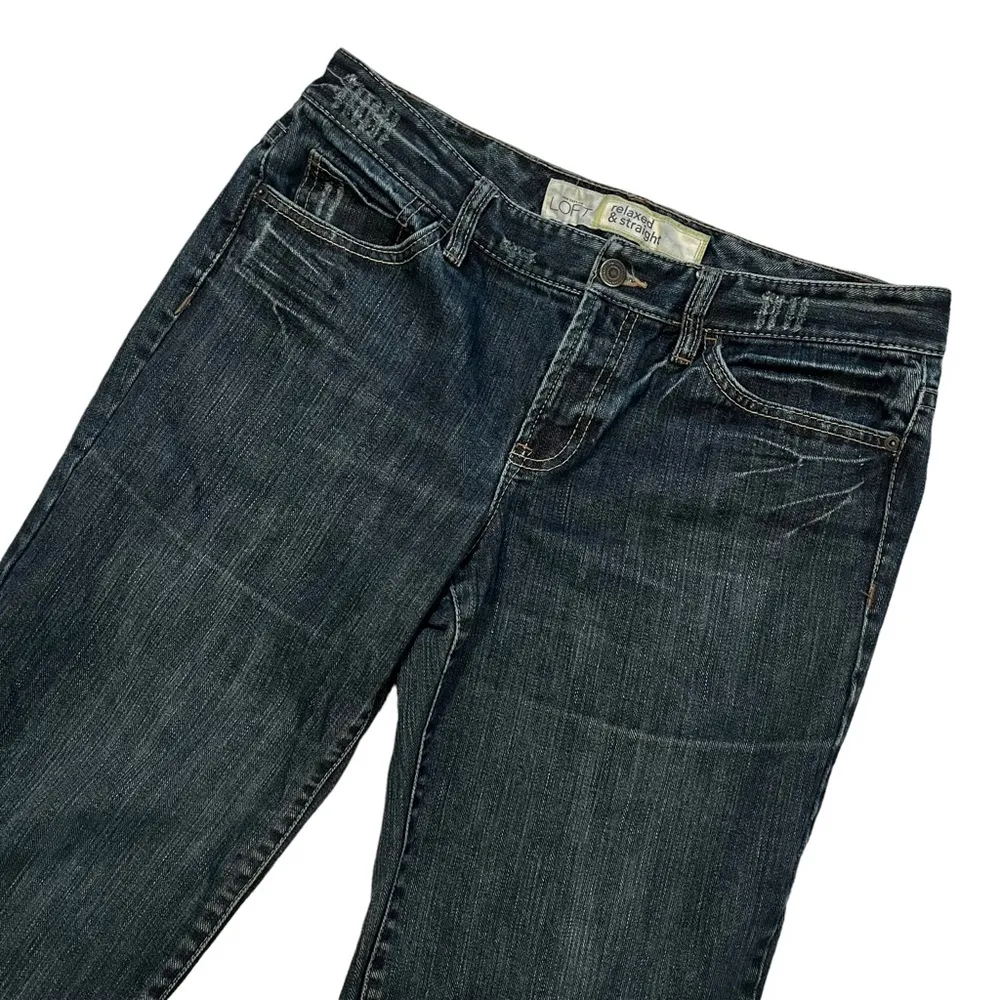 Ann Taylor Loft Relaxed and Straight Blue Jeans - Image 7