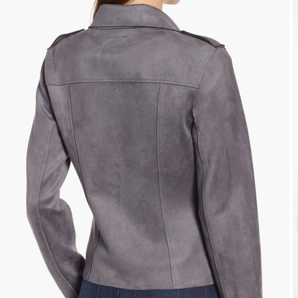 KUT from the Kloth Haddie Faux Suede
Gray Moto Jacket - Image 10