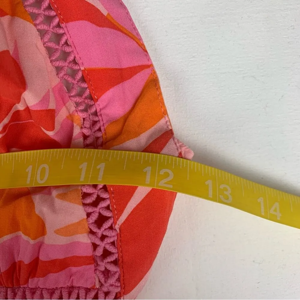 Anthropologie Abel the Label women's XS sundress orange pink floral maxi backles - Image 6