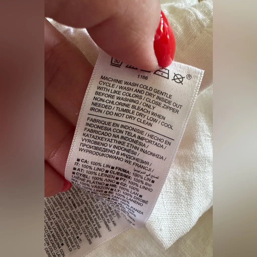 Athleta Retreat Linen Jogger white size XL - Image 5