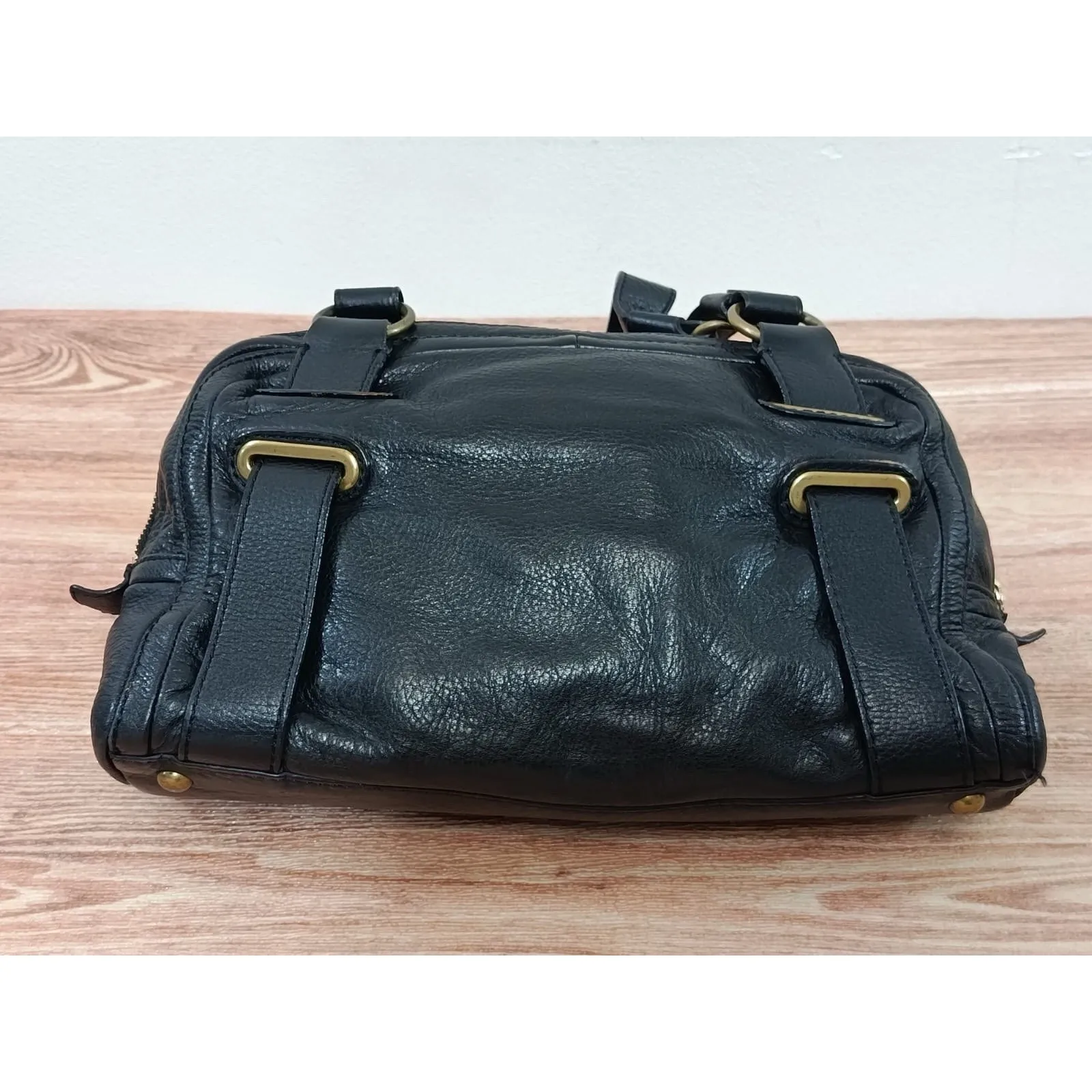 Michael Kors Buckle Satchel Shoulder Handbag Y2K Retro Purse Black - Image 4