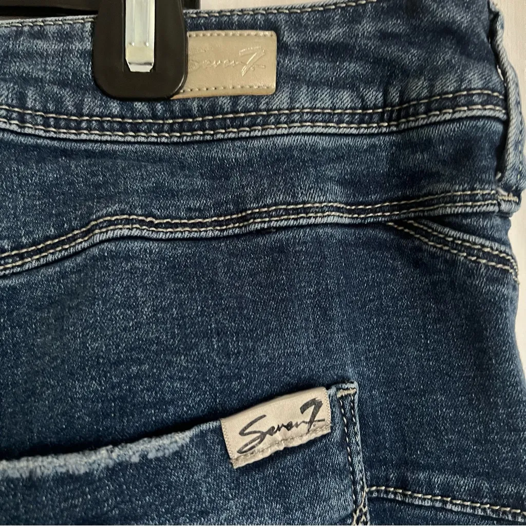Seven7 Booty Shaper Dark Blue Jean Shorts - Image 10