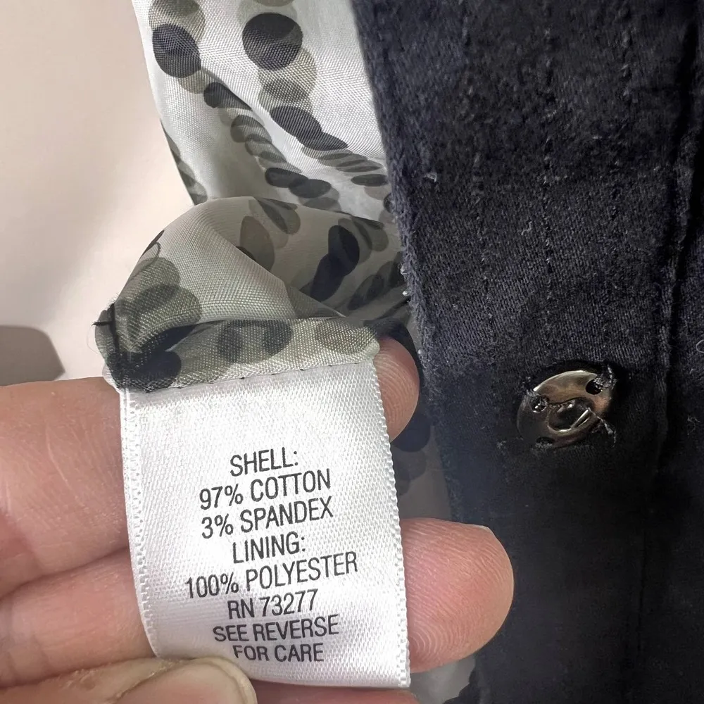 Elle Ruffled‎ Black Trench Coat Size Small - Image 13