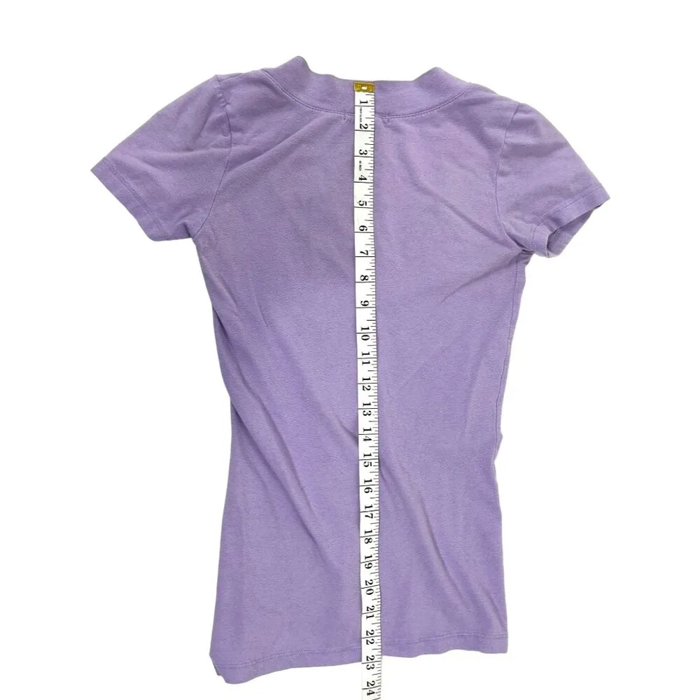 XXI  Small Purple Cotton blend Short Sleeve T-Shirt 22e - Image 6
