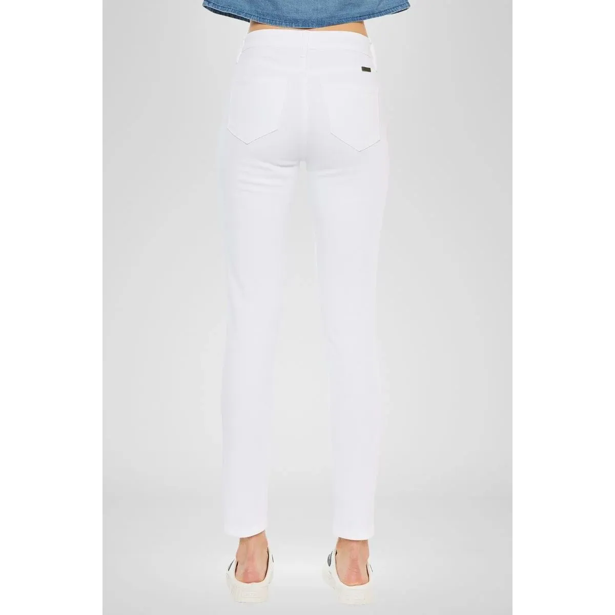 Kancan Paige High Rise Ankle Skinny White Jeans Non Ripped 11/29 #761 - Image 3