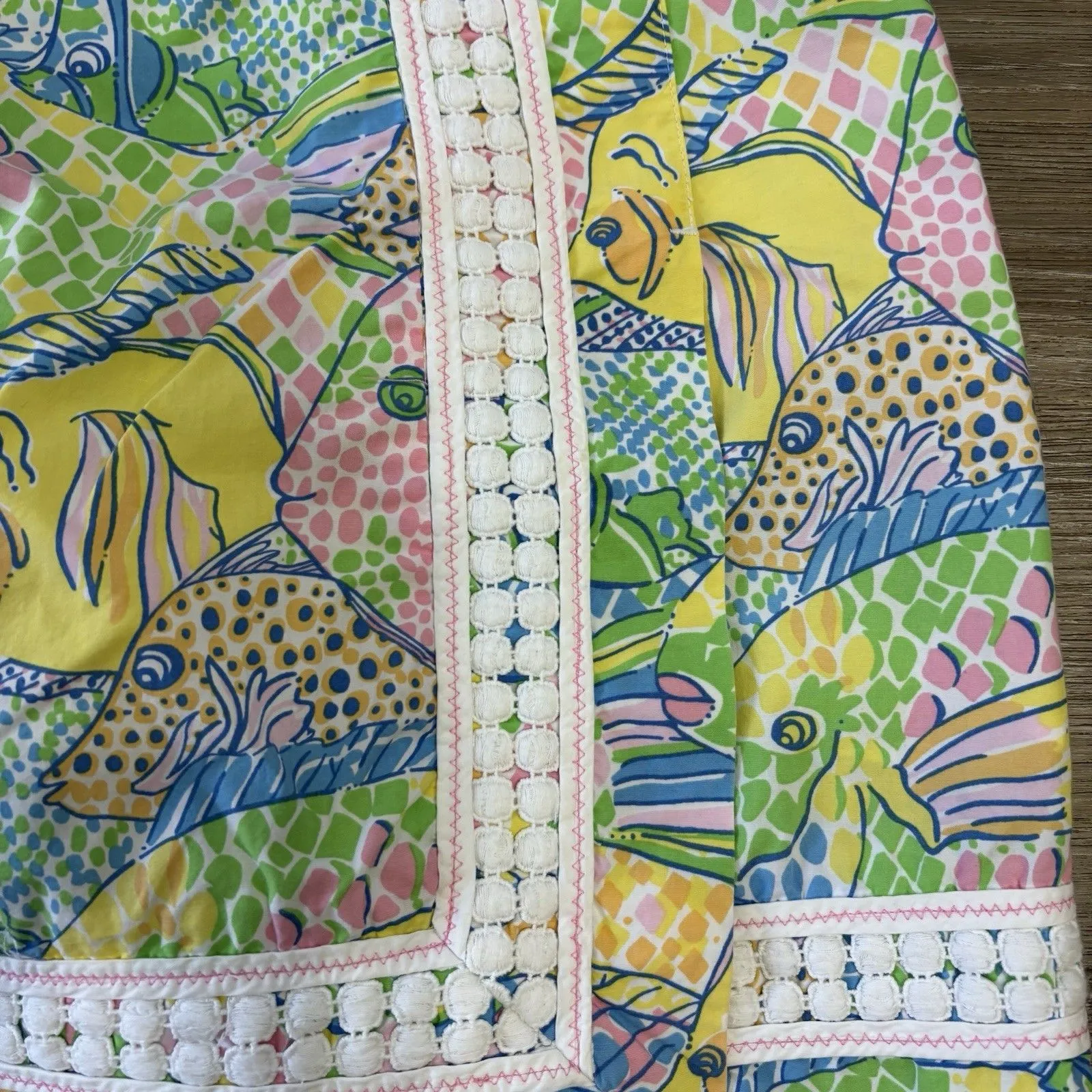 Lilly Pulitzer Skort Womens Size 0 Bright Fish Party School Of Fish Rare Preppy - Image 2