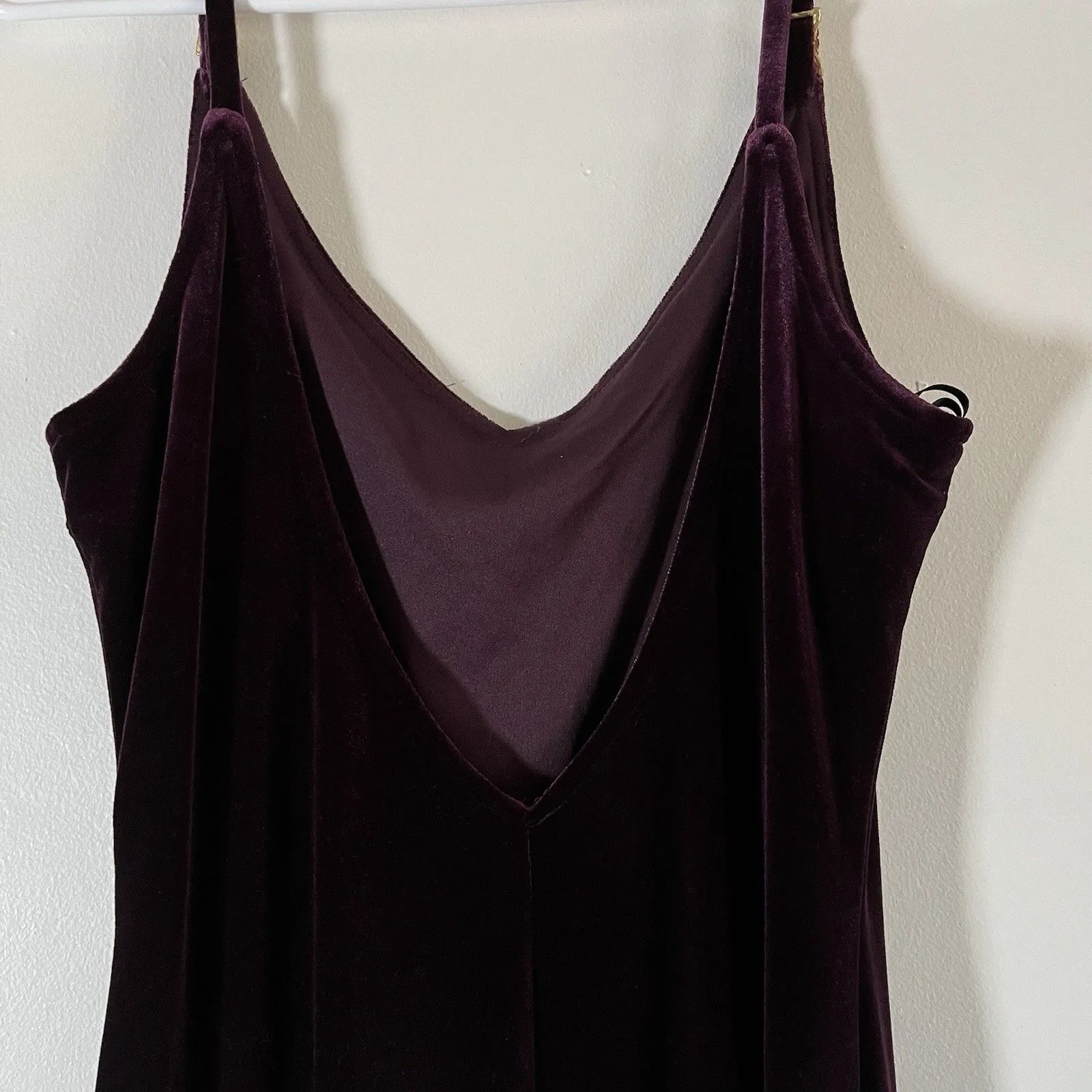 Vtg Michaelangelo Formal Maxi Dress Evening Gown Velvet 90s Whimsy Goth burgundy - Image 7