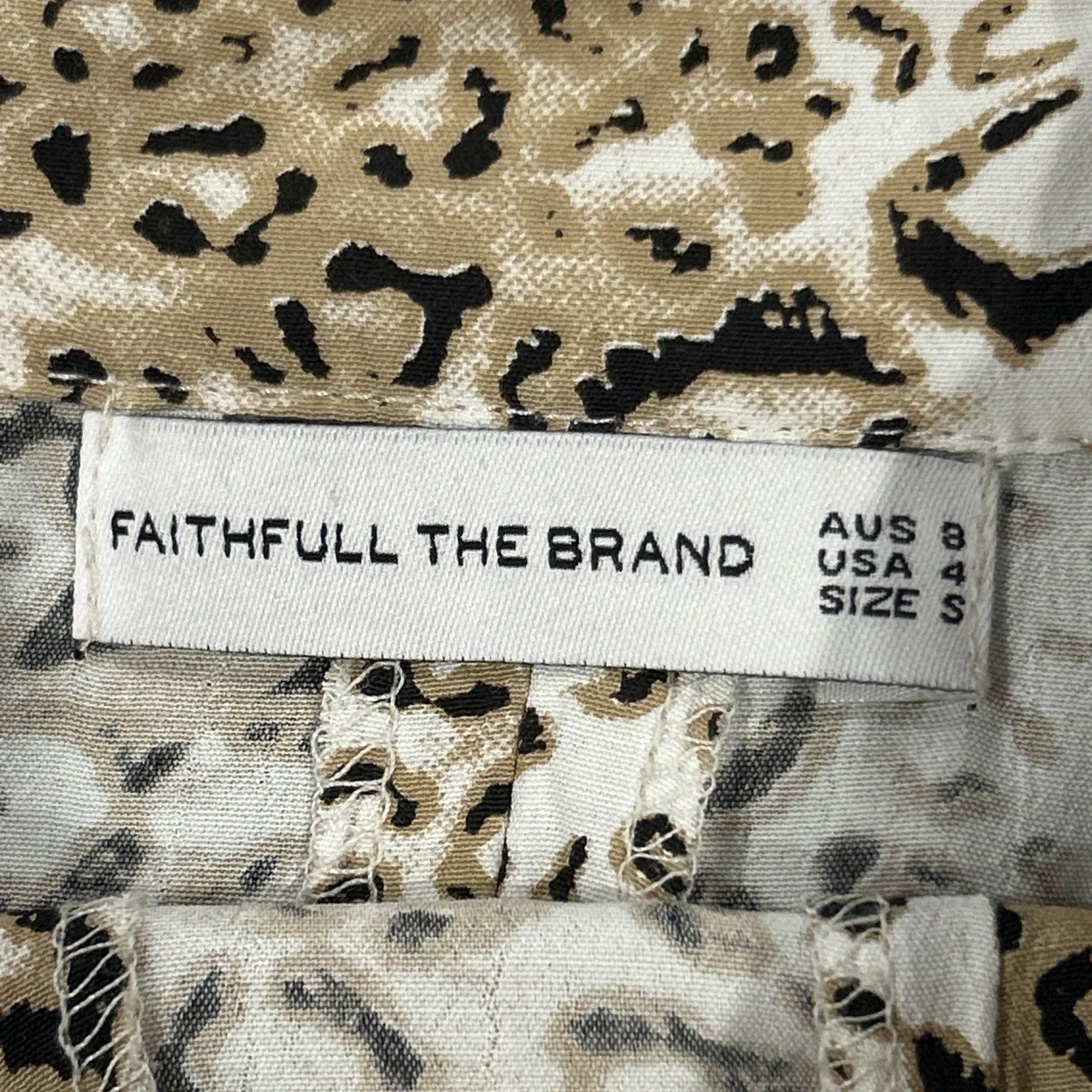 Faithfull The Brand Skirt Womens 4 Animal Print Midi Black Brown - Image 2