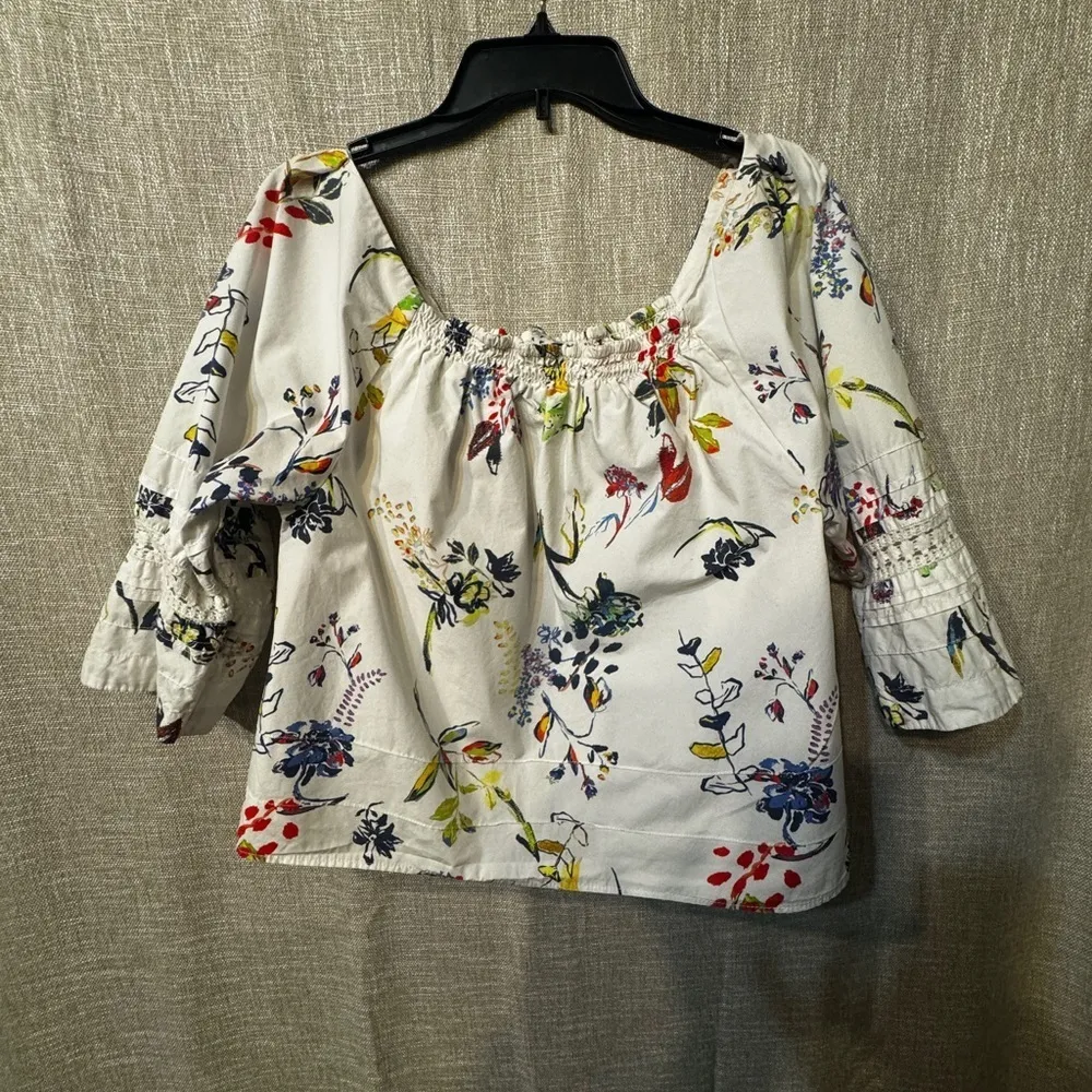 Tanya Taylor Stassi Floral Top size 10 Like New! - Image 4