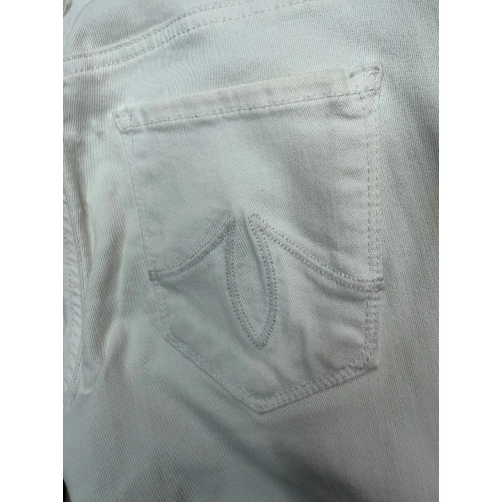 Level 99 Lily Skinny Straight White Jeans Size 27 Mid Rise Stretch - Image 8