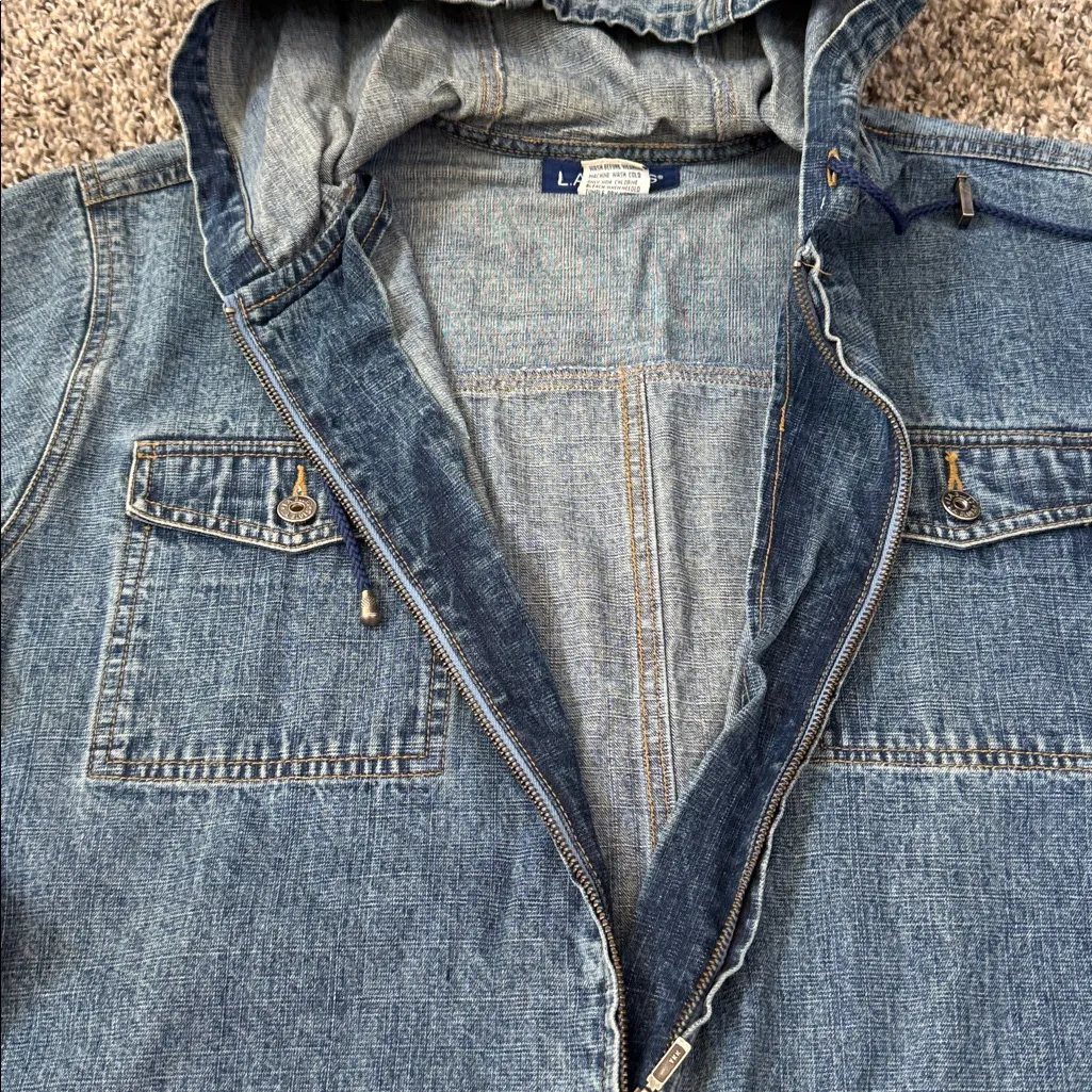 Vintage L.A. Blues Hooded Jean Jacket - Image 7