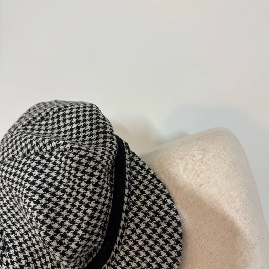 Black and White Houndstooth paige Boy Cap - Image 4