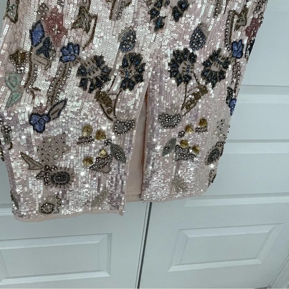 NWT Mac Duggal Sleeveless Beaded Novelty Sequin Dress Style 93535 Size 12 - Image 9