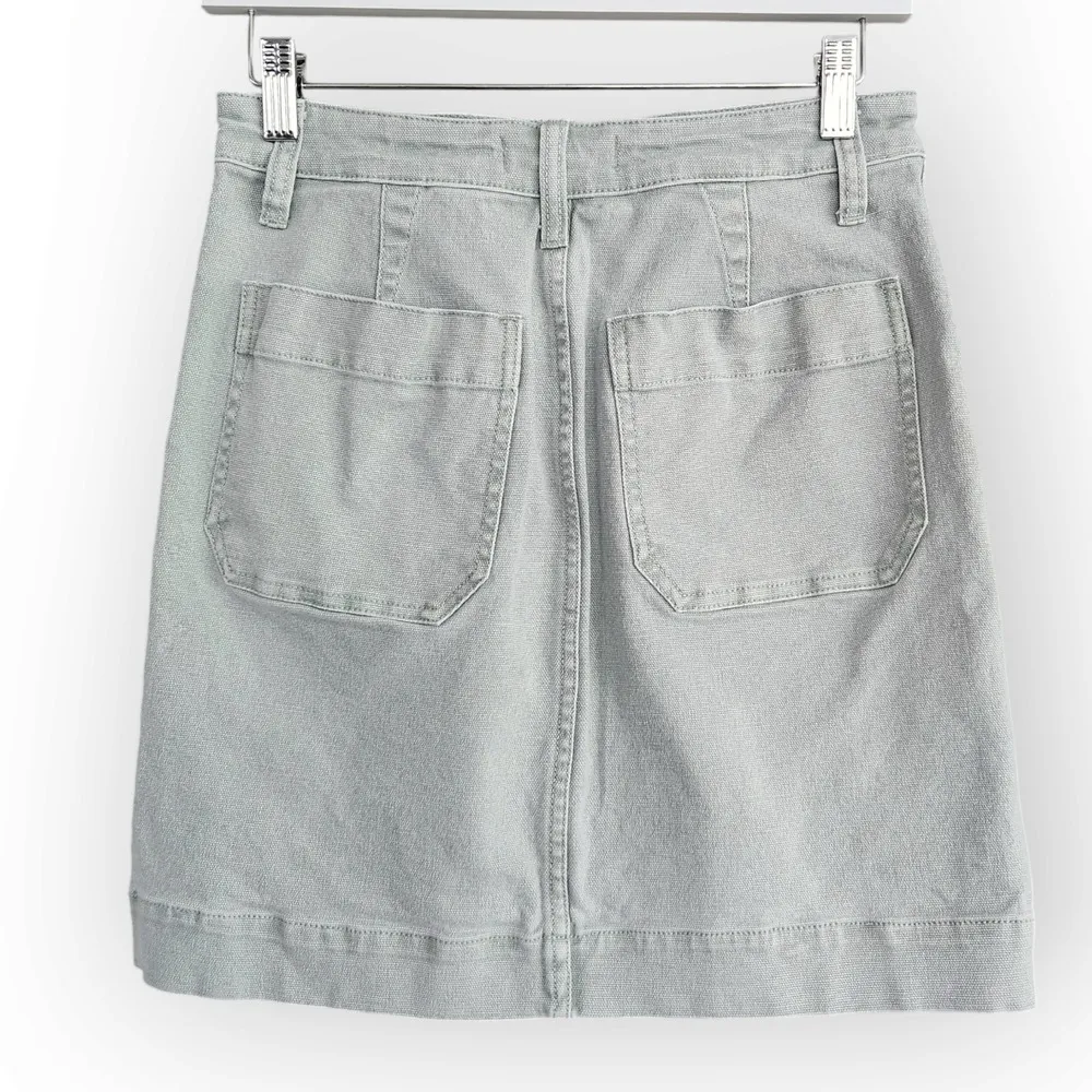 Madewell Light Green High Waisted Jean Mini Skirt 26 - Image 4