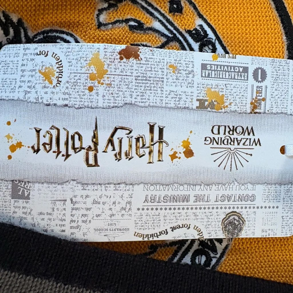 Harry Potter Hufflepuff Yellow Varsity Boyfriend Cardigan - Image 8