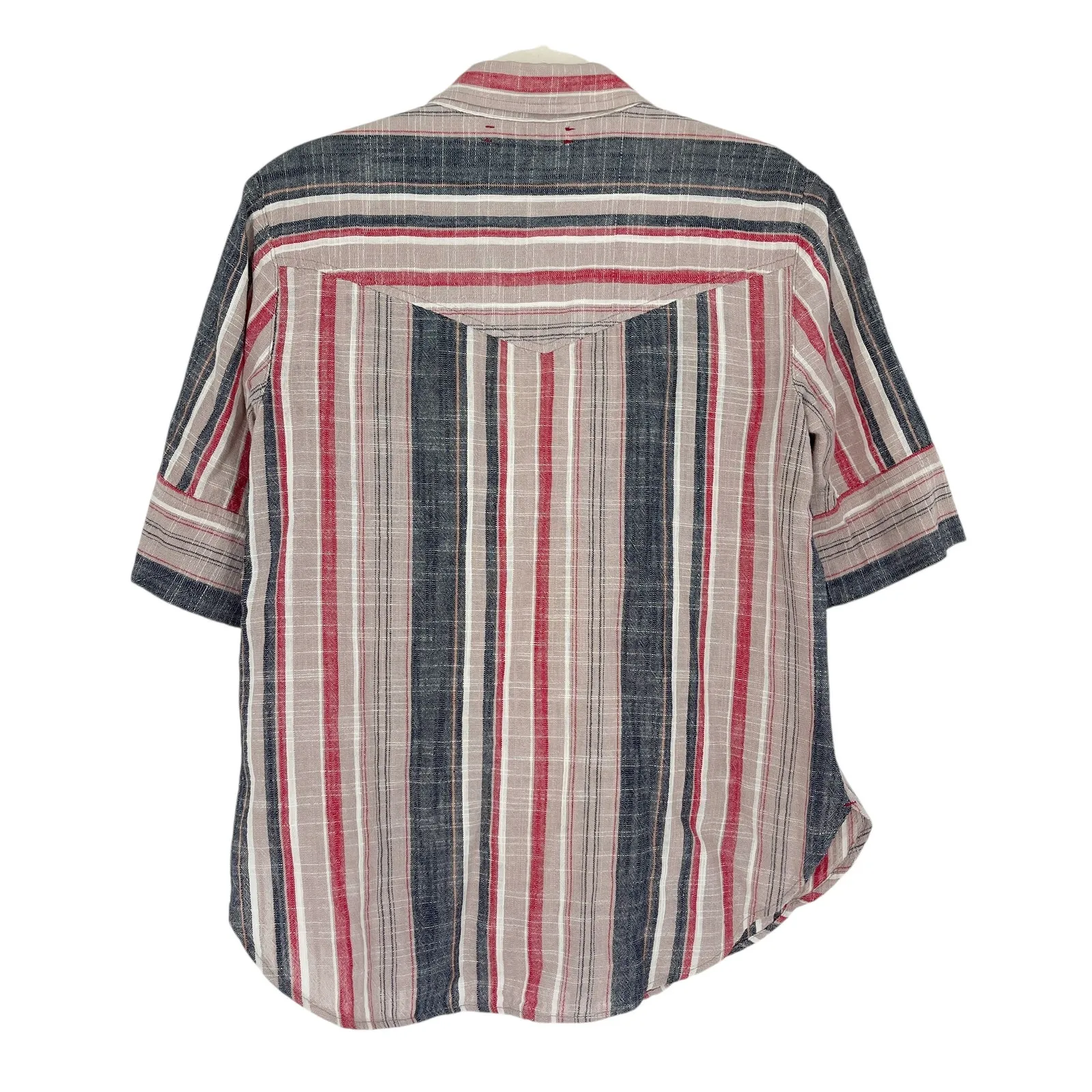 XiRENA Weslyn Button Up Short Sleeve Striped Shirt 100% Cotton Size Small - Image 3