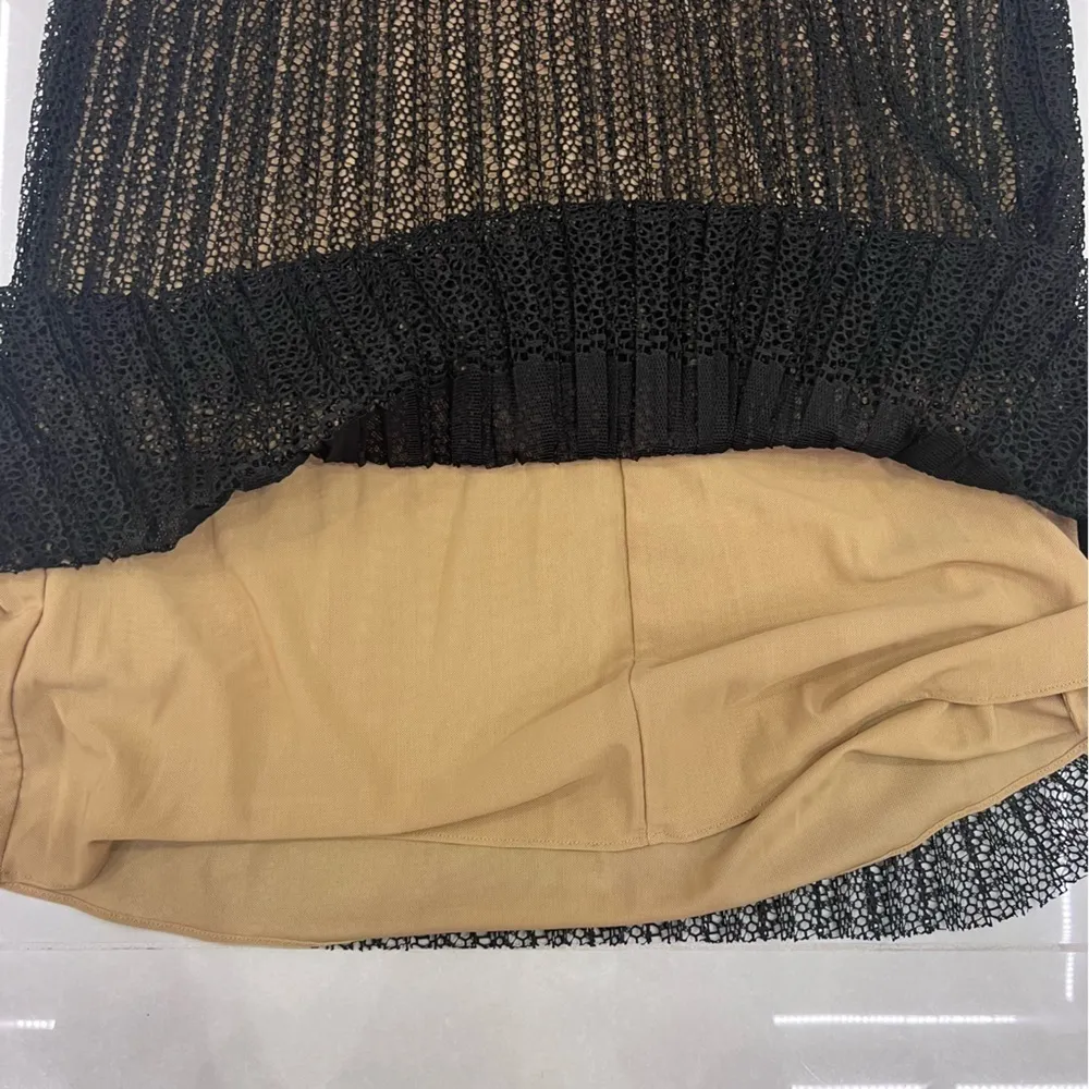 Alexis - Becca Sleeveless Plisse Lace Minidress, Black - Image 10