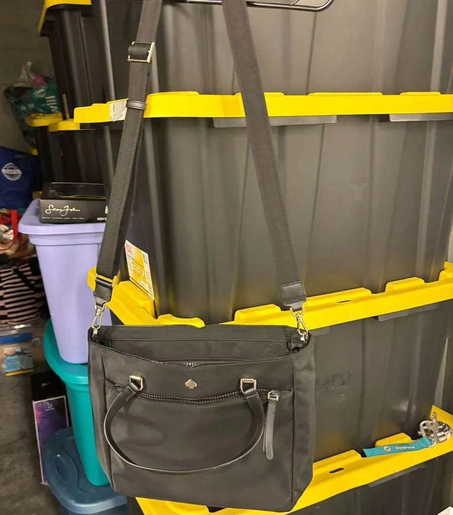 Kate Spade chelsea Jae  Medium Satchel Tote Bag Shoulder Bag Black Nylon - Image 9