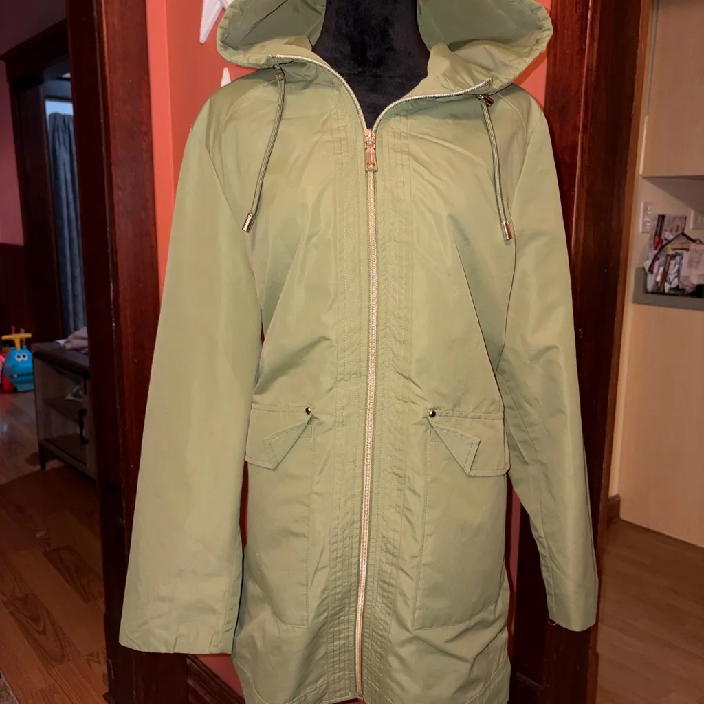 Vince Camuto Olive Utility Jacket with Hood - Image 2