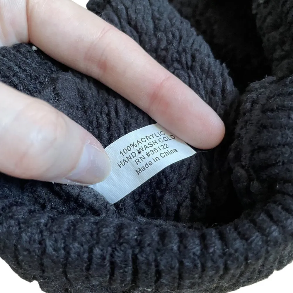 Black fluffy warm winter headband comfortable style snow weather casual - Image 4