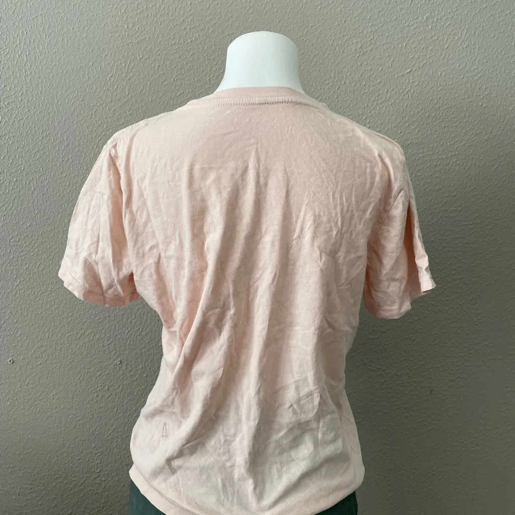 Everlane Peachy Pale Pink Cotton Tee Shirt - Image 5