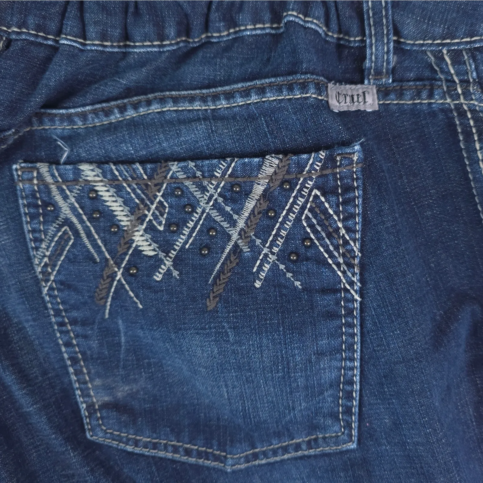 Cruel Girl Jeans Womens 35x19R Blue Bootcut Denim Stretch Western Rodeo Cowgirl - Image 5