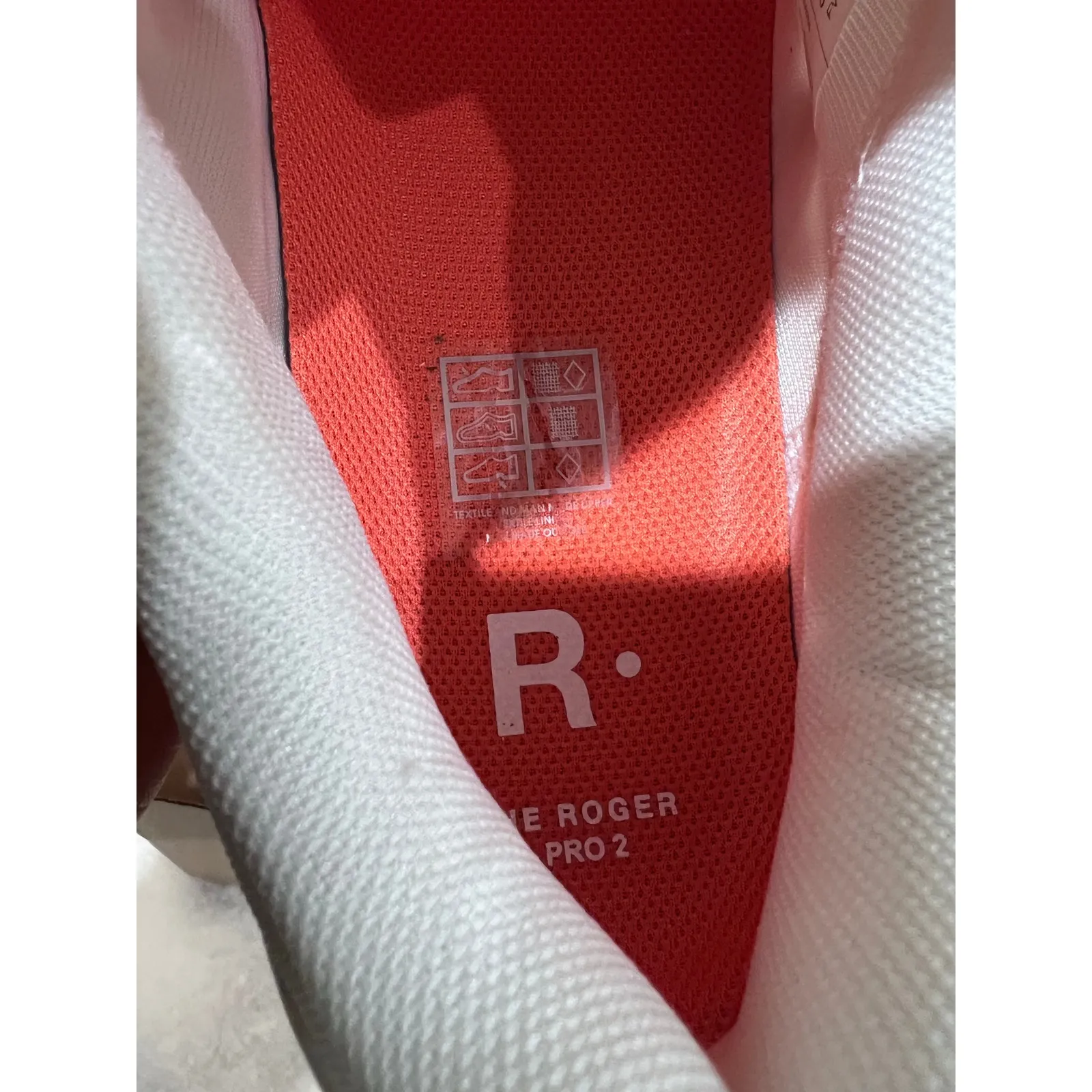 On Cloud THE ROGER Pro 2 Women’s 8.5 White Flame Tennis Shoes New w/ Box Rare - Image 6