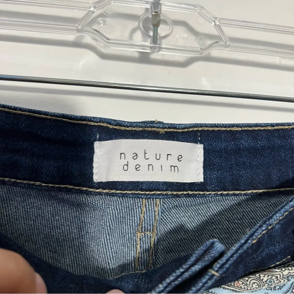 Nature‎ Denim Lexi High Rise Flare Jeans Distressed Size 13/30 - Image 7