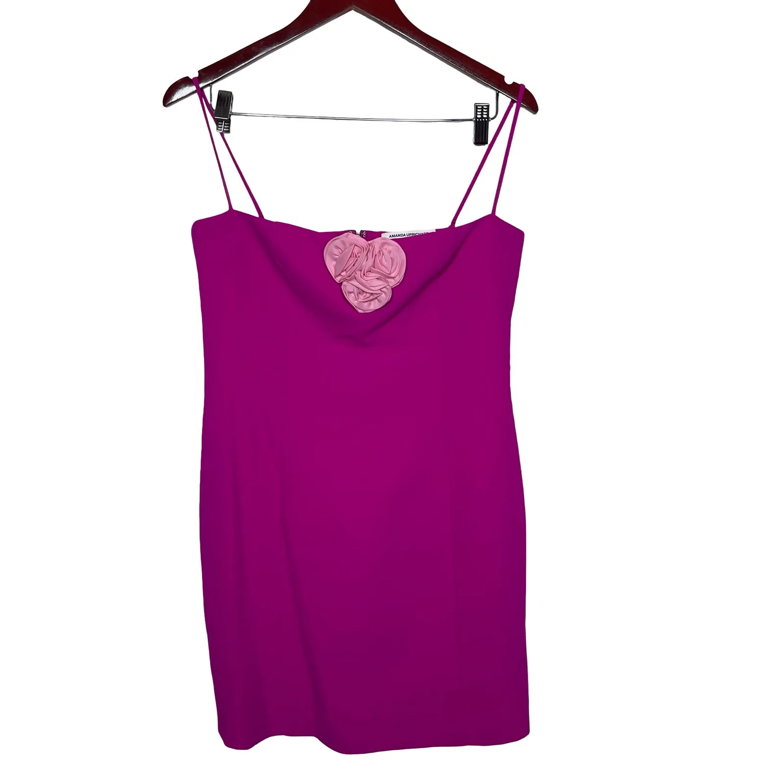 Amanda Uprichard Sassy Mini Dress in Dark Hot Pink & Flamingo Rose Sz M - Image 2