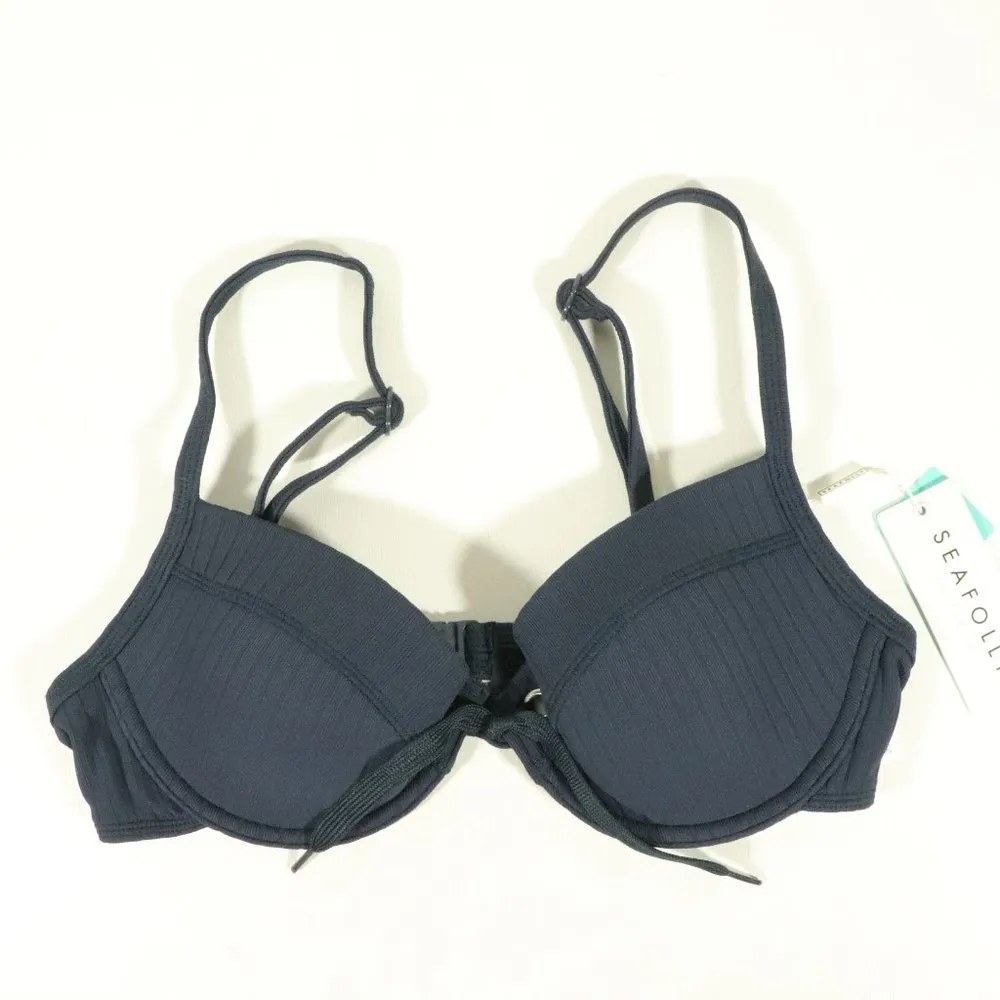 NWT Seafolly Inka Rib Sweetheart Bustier in Indigo - Image 2
