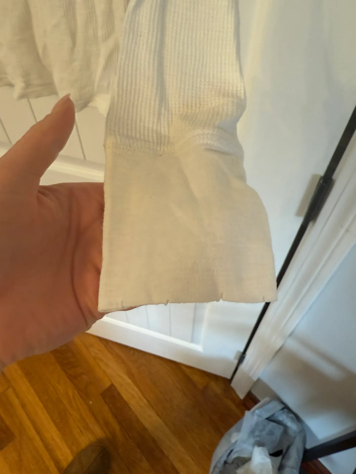 White Waffle Henley - Image 4