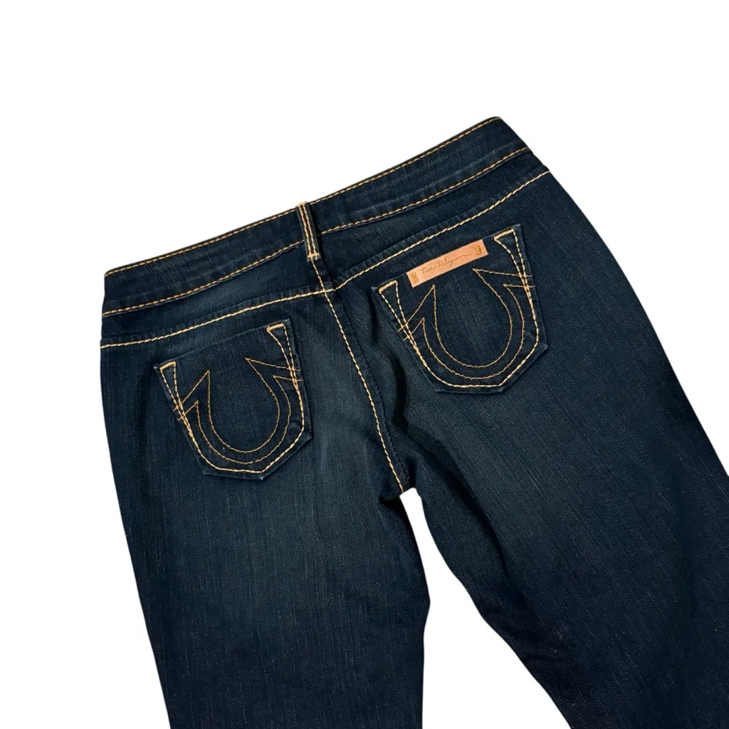 True Religion Low Rise Skinny Jeans, Dark Wash, Style #WH52D95SJ, Sz 26 - Image 9