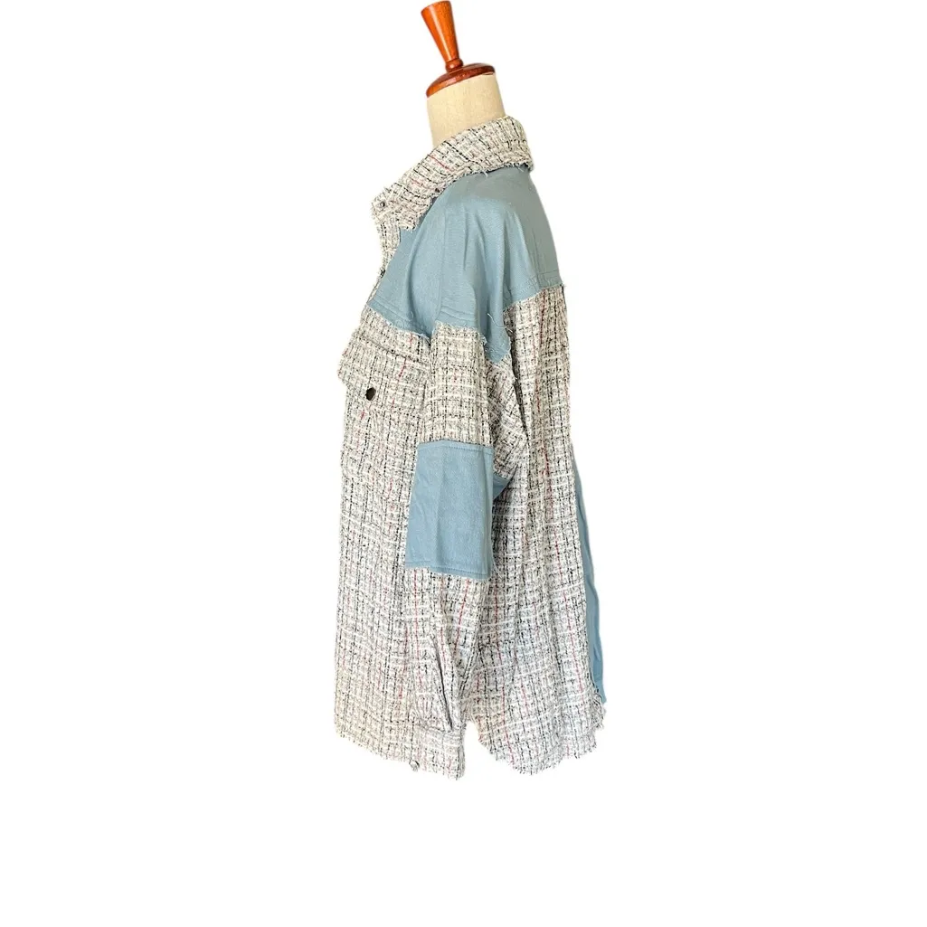 Dance & Marvel Tweed and Denim Shacket - Image 6