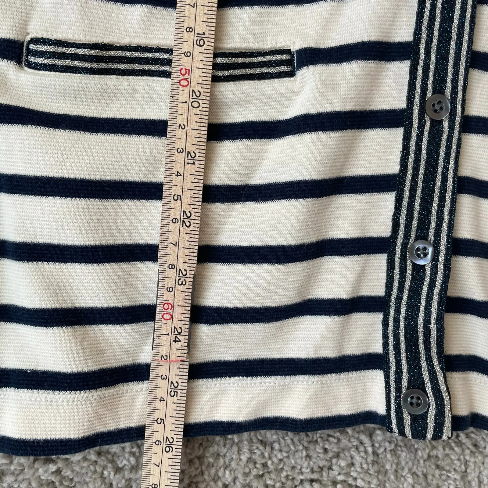 J.Crew Sz L striped V - Image 12