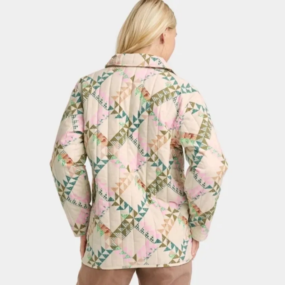 Universal Threads Universal Thread | Quilted Patchwork Button Up Jacket Multicolor - Image 2