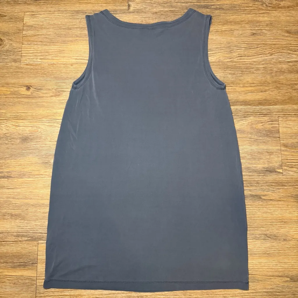 Eileen Fisher Charcoal 100% Silk Relaxed Fit Loose Casual Tank Top Size PP - Image 10