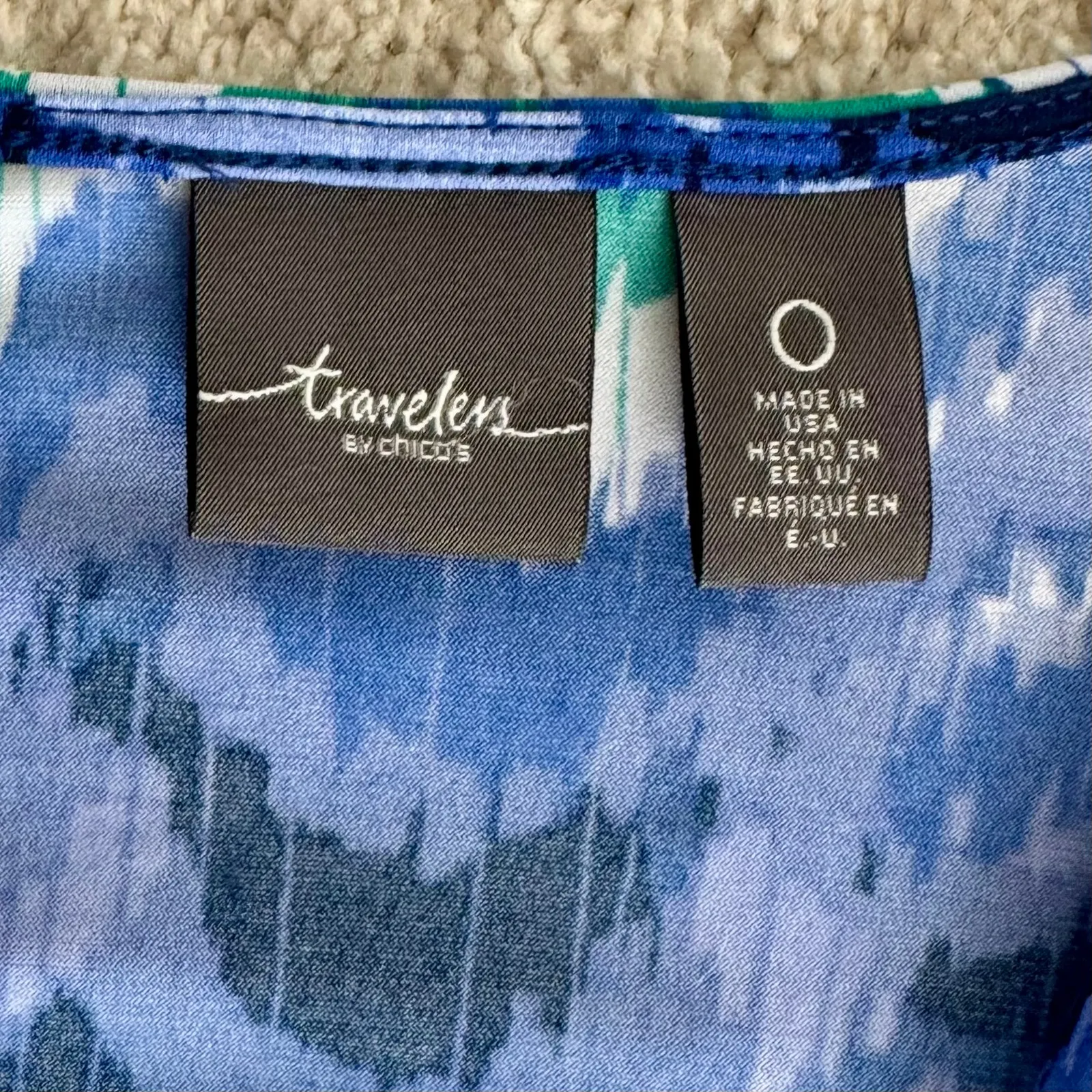 Travelers Duster cardigan 3/4 Sleeve Jersey Small Chicos Size 0 resort Blue - Image 6