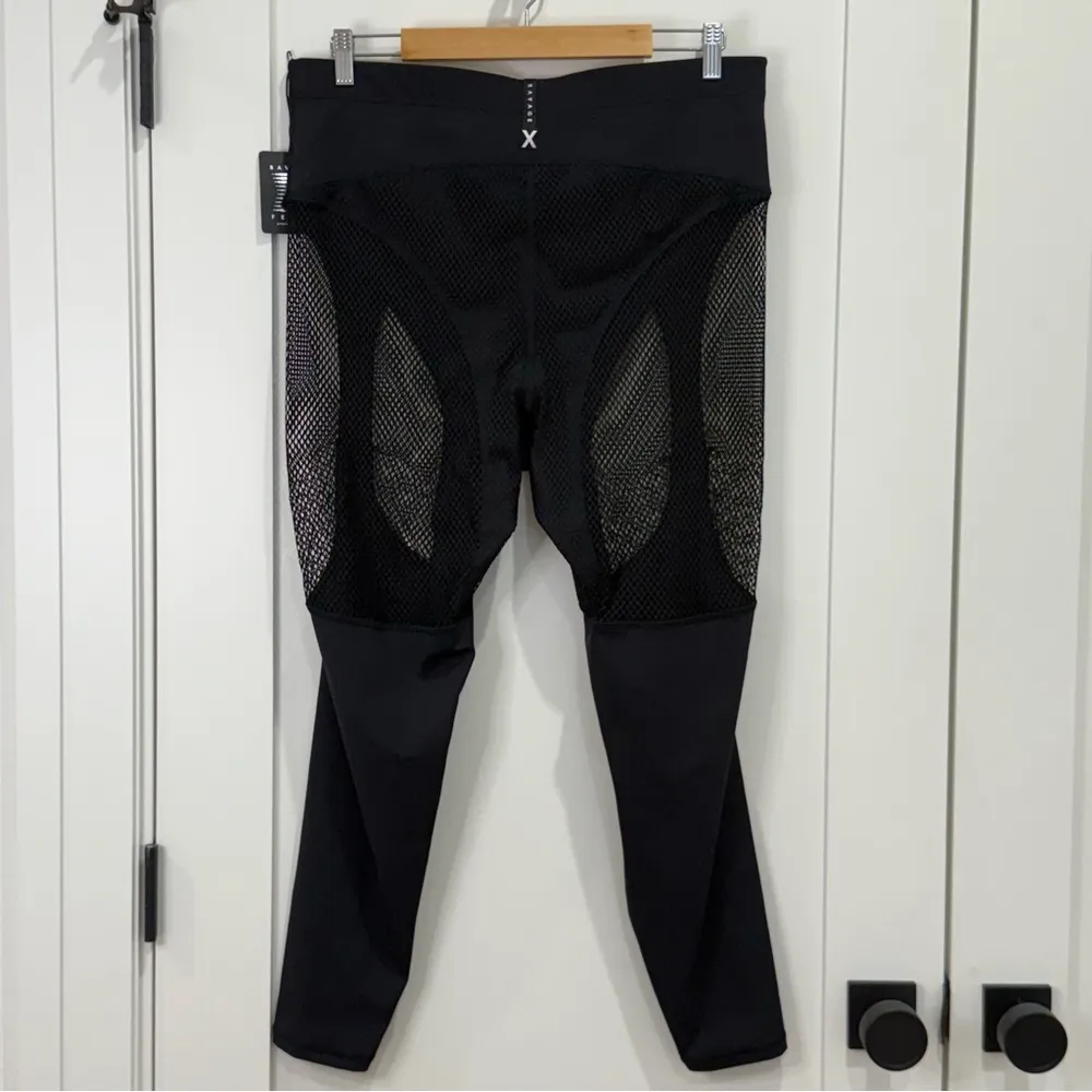Savage X Fenty Pinup Leggings High Waisted Caviar Fishnet Cutout Black 3X NWT - Image 7